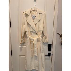 Vintage Gallery Ivory Trench Coat Size 10